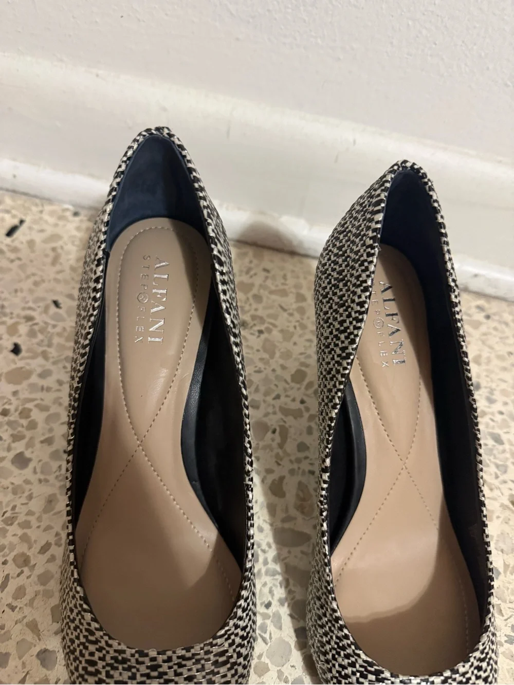 Alfani Black & White Pointed Toe Pumps